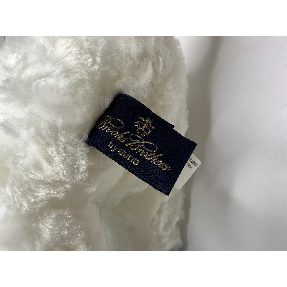 GUND Brooks Brothers Lamb‎ Blue Gingham Feet Ears White Swirl Plush Stuffed